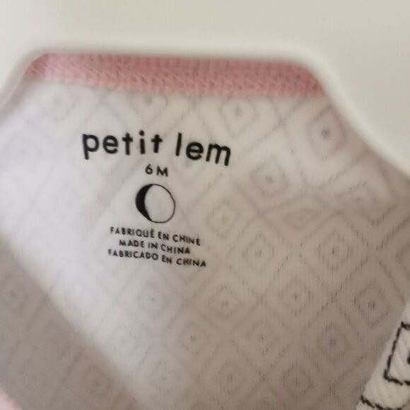 3/$15 Petit Lem short sleeve onesie 6 m - Picture 3 of 5